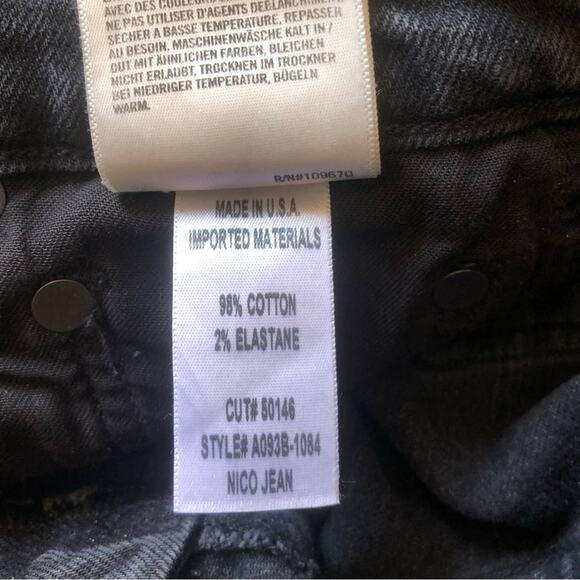 AGoldE Women’s Washed Black Traditional Hem Straight Leg Nico Jean 24 - Picture 11 of 12